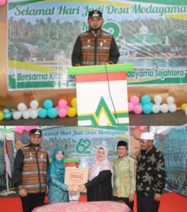 Beri Sambutan HUT Ke-62 Desa Modayama, Bupati Bassam : Terus Perhatikan Kebutuhan Dasar Masyarakat
