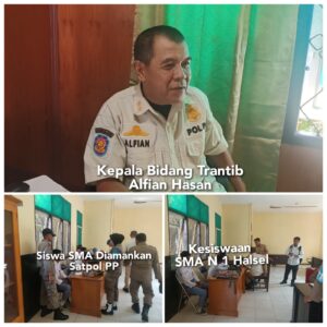 Main PS Saat Jam Belajar, Sejumlah Siswa SMA 1 Halsel Kena Razia Satpol PP
