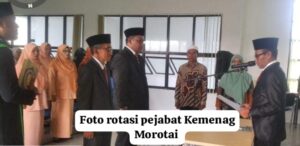 Rotasi Pejabat Internal Kemenag Morotai, Suasana Pelantikan yang Penuh Haru