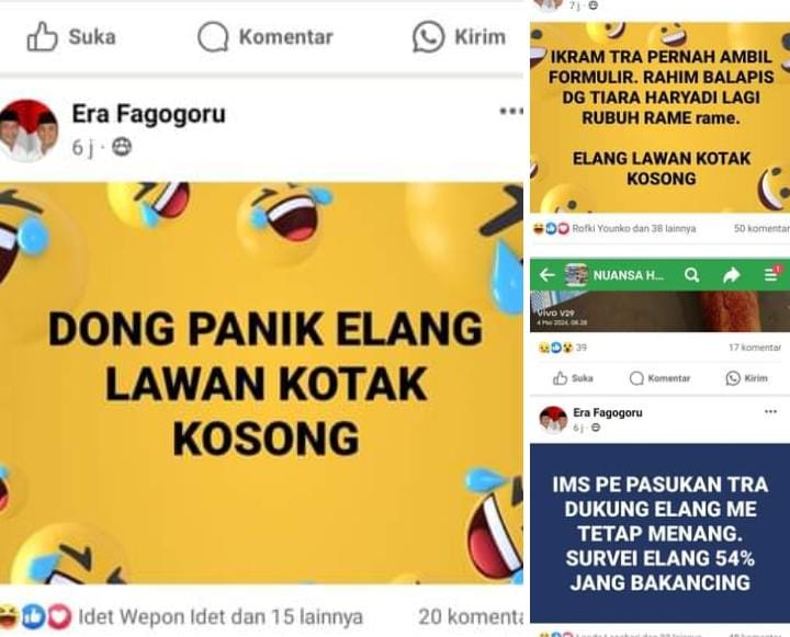 Akun Palsu Facebook Klaim Edi Langkara Ungguli Bakal Calon di Pilkada Halteng dengan 54 Persen