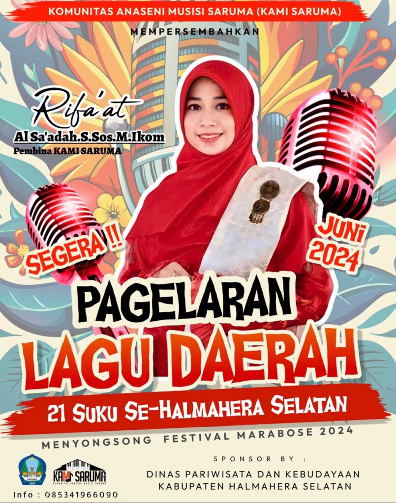 Lagu Daerah dari 21 Suku di Halsel, Akan Ramaikan Festival Marabose 2024