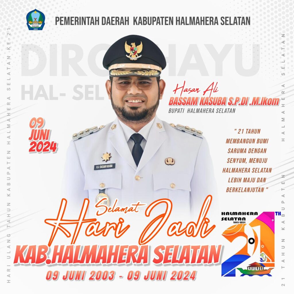 Pemerintah Kabupaten Halmahera Selatan Gelar Upacara Hari Jadi ke-XXI Tahun 2024