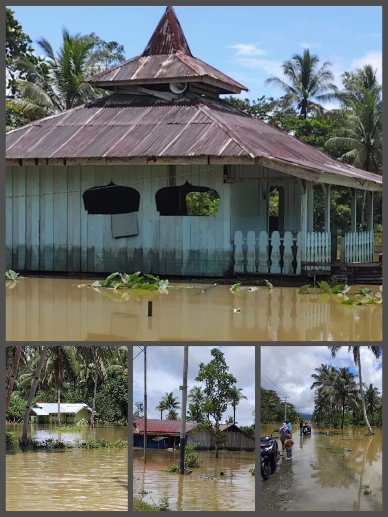 Curah Hujan Tinggi Desa Sumber Makmur Diterjang Banjir, BPBD Halsel Diminta Turun Ke Lokasi