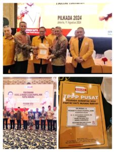 Pasangan Cagub Cawagub MK-Bisa Resmi  Terima B1KWK Partai Hanura