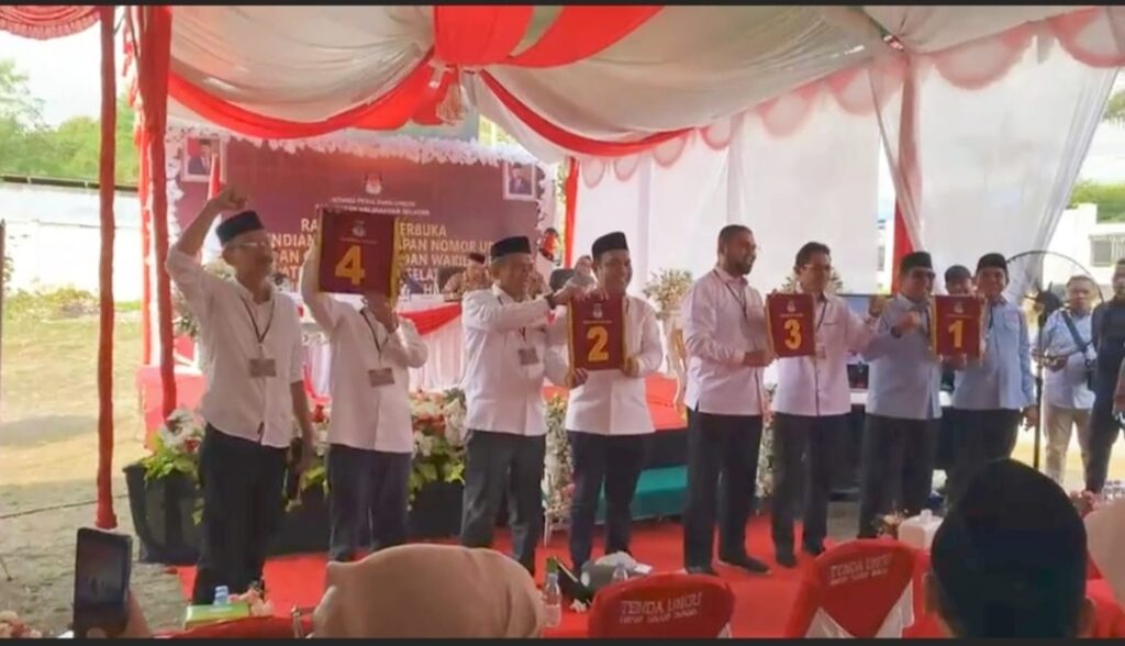 Fiks..! Hasil Pengundian Nomor Urut Calon Bupati dan Wakil Bupati Halmahera Selatan Pilkada 2024