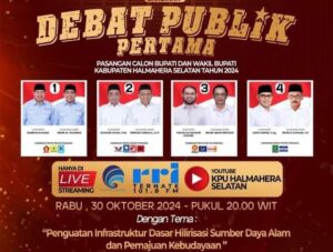 Debat Perdana Cakada Halmahera Selatan, KPU Halsel Siapkan Live Streaming di Kanal Youtube 