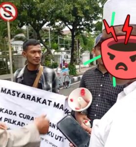 Astaga..! Diduga Preman Bayaran Sherly Laos Bubarkan Massa Aksi di Depan MK