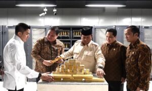 Presiden Prabowo Resmikan Bank Emas Batangan Pertama di Indonesia