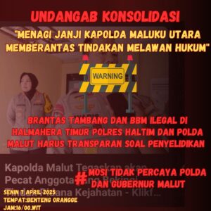 Dugaan BBM dan Tambang Ilegal di Haltim, DPD Koalisi Marhaen Akan Gruduk Polda Malut