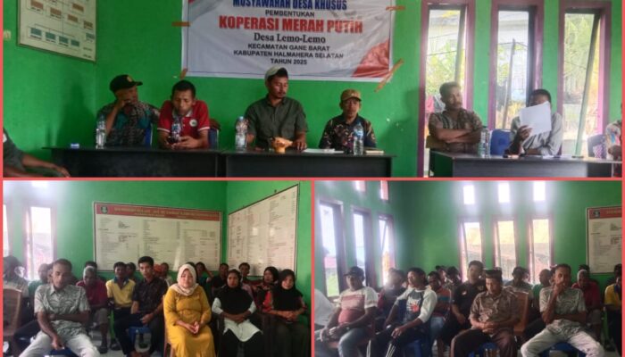 Musdessus, Pemdes Lemo-Lemo Kecamatan Gane Barat Bentuk Tim Kopdes Merah Putih