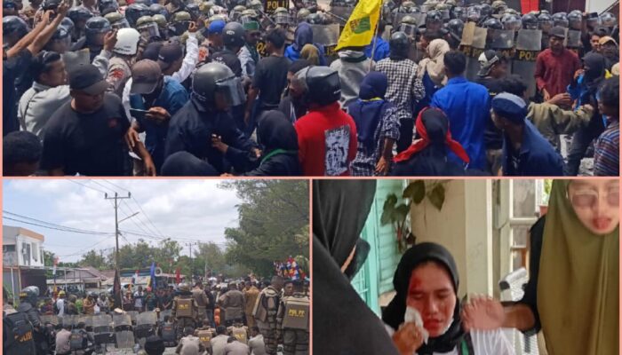 Aliansi Peduli Indonesia Halsel Kembali Gelar Aksi Demo, 1 Mahasiswi Dilarikan ke Rumah Sakit