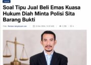Soal Tipu Jual Beli Emas, Kuasa Hukum Diah Minta Polisi Sita Barang Bukti